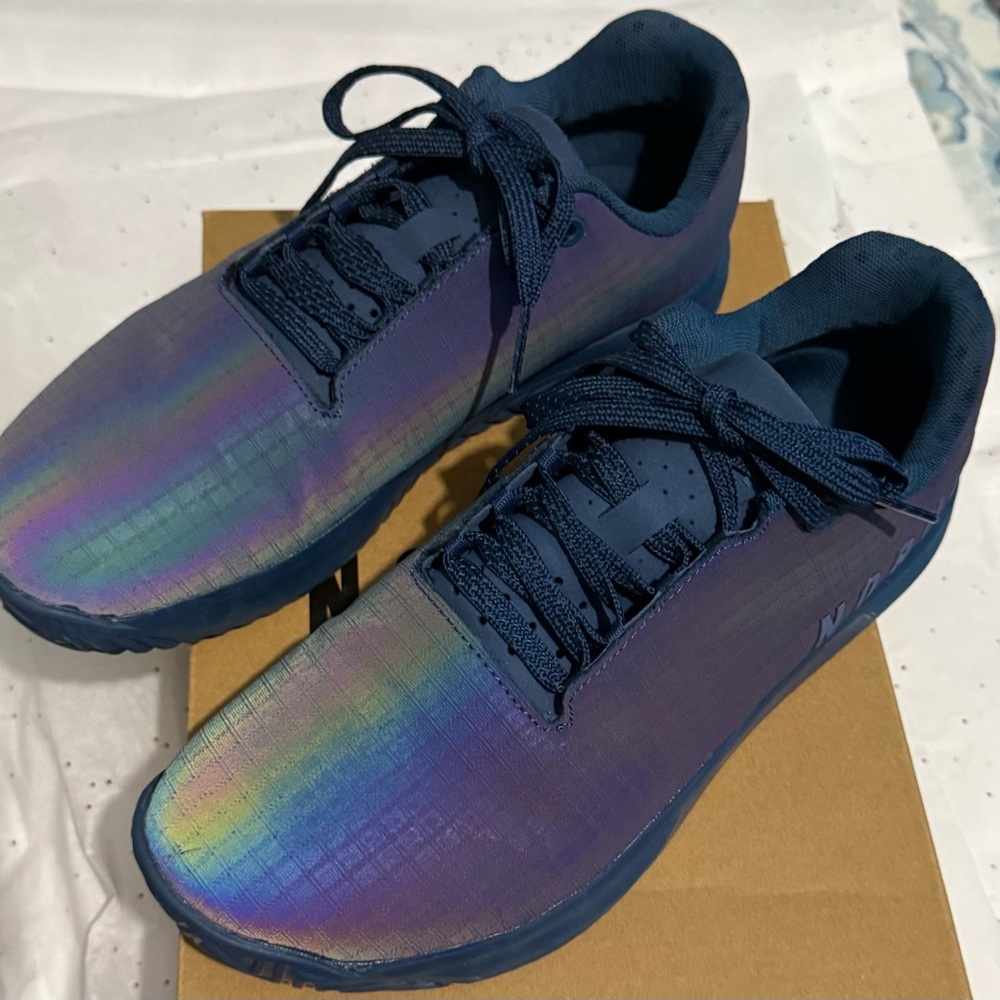 NO BULL Iridescent Blue Athletic Shoes